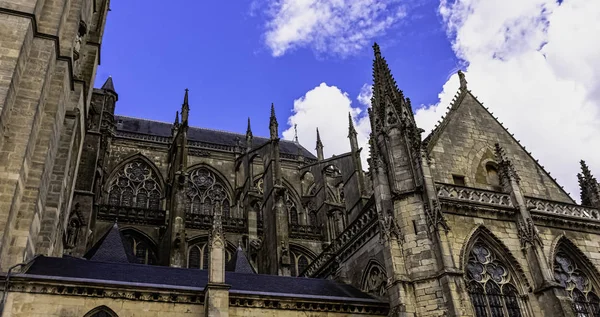 Catedral San Julián Cathedrale Julien Mans Mans Maine Francia Mayo —  Fotos de Stock