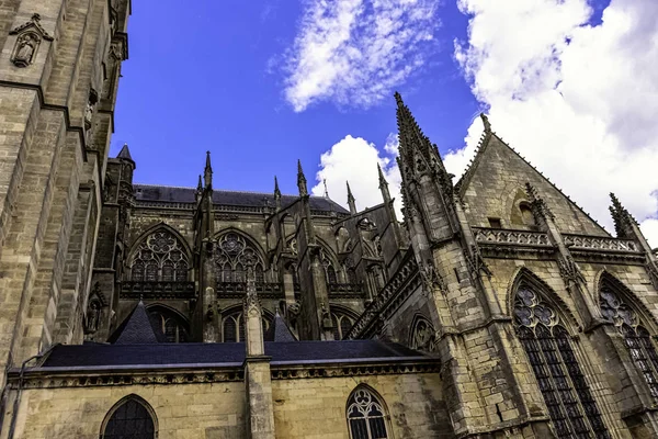 Catedral San Julián Cathedrale Julien Mans Mans Maine Francia Mayo —  Fotos de Stock