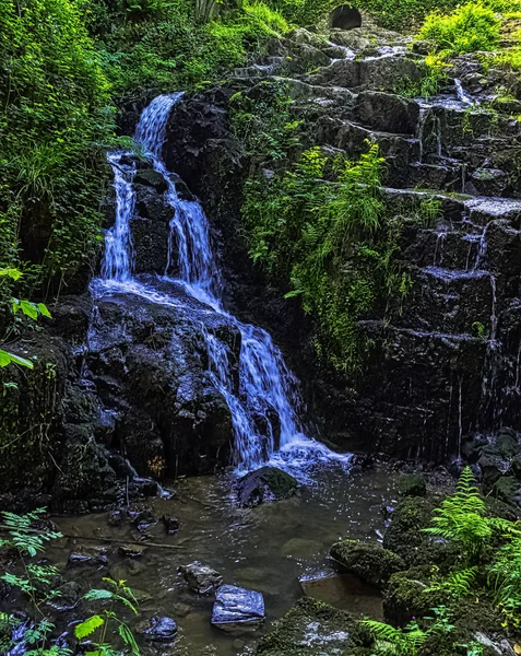 Petite Cascade Der Kleine Wasserfall Der Cance Und Canconflüsse Neufbourg — Stockfoto