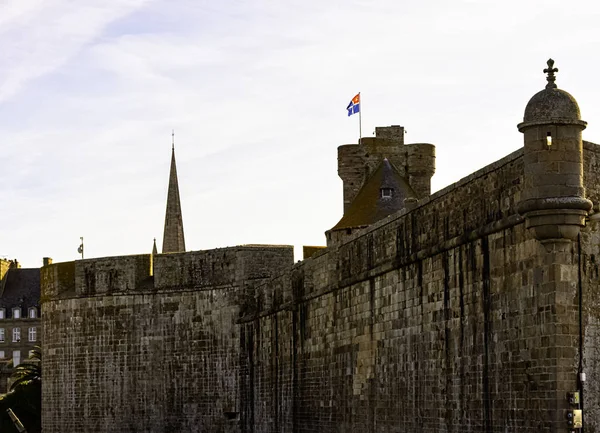 Stadsmuren Saint Malo Saint Malo Bretagne Frankrijk Mei 2019 — Stockfoto