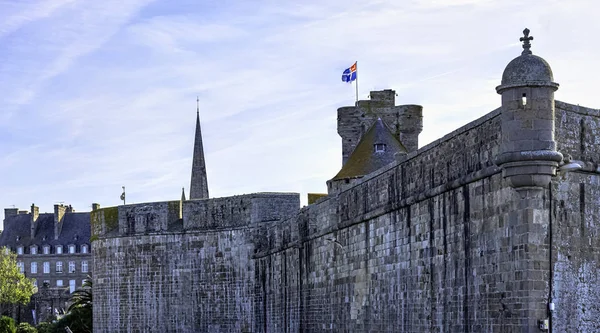 Stadsmuren Saint Malo Saint Malo Bretagne Frankrijk Mei 2019 — Stockfoto