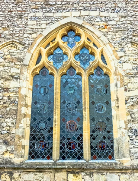 Skleněné Okno Chichesterské Katedrále Formálně Známé Jako Katedrála Nejsvětější Trojice — Stock fotografie