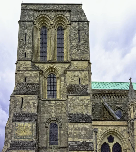 Catedral Chichester Formalmente Conhecida Como Igreja Catedral Santíssima Trindade Chichester — Fotografia de Stock