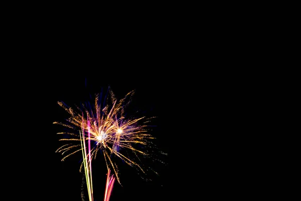 Fogos Artifício Exibir Noite Londres Reino Unido — Fotografia de Stock