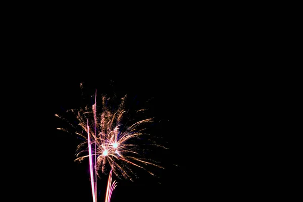 Noche Fuegos Artificiales Londres Reino Unido —  Fotos de Stock