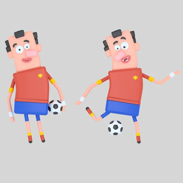 スペイン サッカー選手 イラストレーション — ストック写真