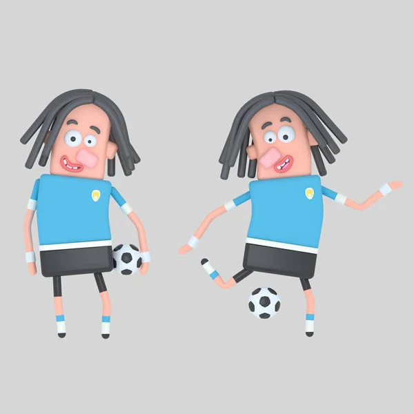 Футболист Уругвая Иллюстрация — стоковое фото