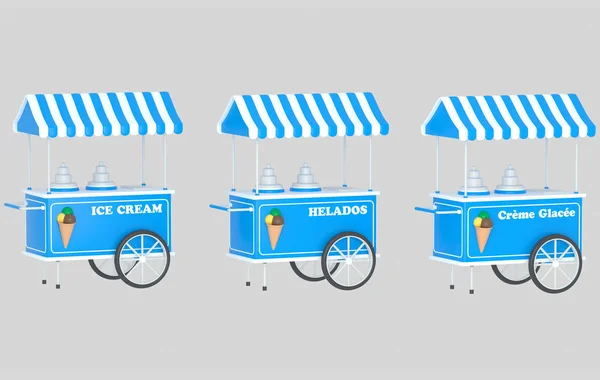 Ice Cream Bil Illustration — Stockfoto