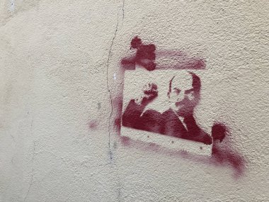 Şehir grafiti ve Lenin_s görüntü