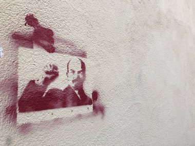 Şehir grafiti ve Lenin_s görüntü