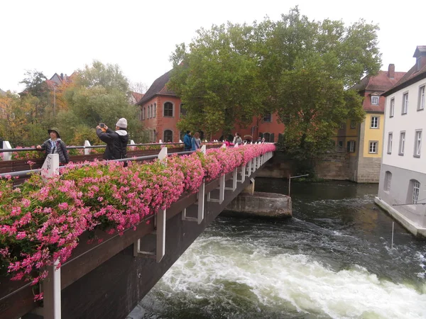 Stadsbilden Utsikt Över Gatorna Bamberg Tyskland — Stockfoto