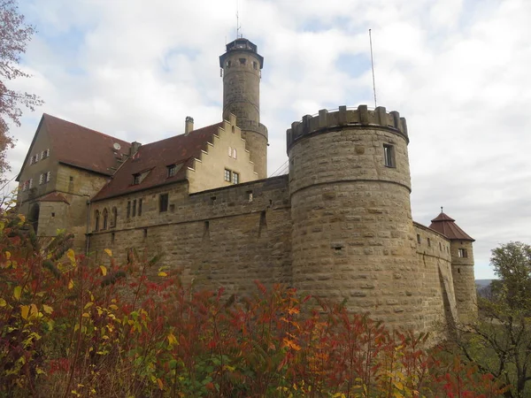 Witte Wolken Blauwe Hemel Het Fort Altenburg Bamberg Duitsland — Stockfoto