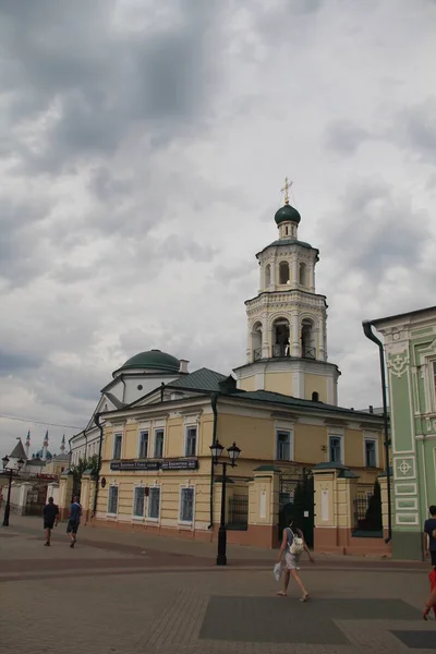 Catedral San Nicolás Calle Bauman Kazán Tartaristán Rusia Foto Agosto —  Fotos de Stock