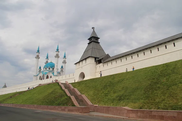 Blick Auf Die Kasan Kremlin Und Kul Sharif Moschee Kasan — Stockfoto