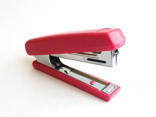 Red Stapler Stapler White Background — Stock Photo, Image