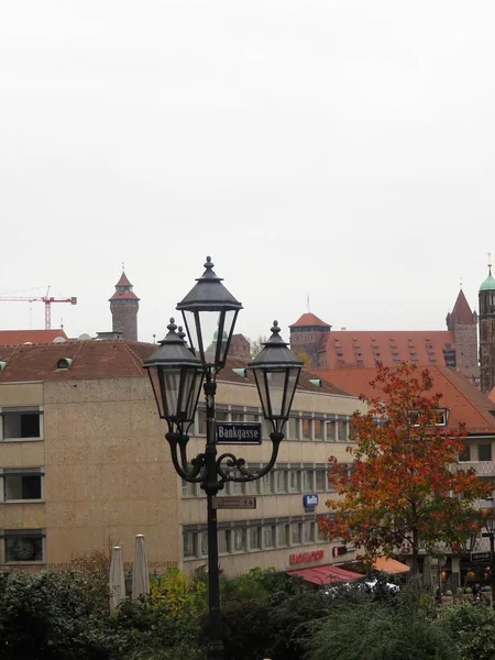 Pouliční lampa v Norimberku — Stock fotografie