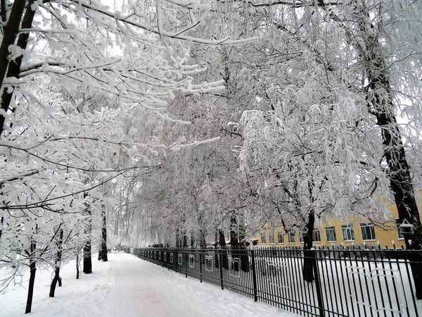 Winter cityscape in Russia — Stock Photo, Image