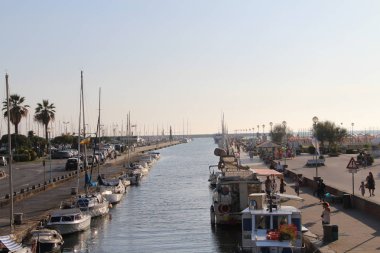 Viareggio 'da deniz kanalı manzarası