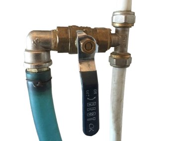 beyaz arka planda boru bağlantısı