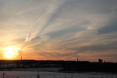 bahar şehir gün batımı