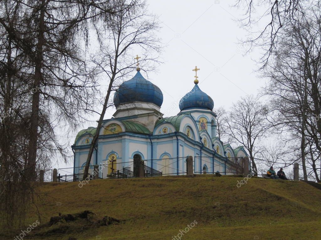 view of the church in the city of Cesis