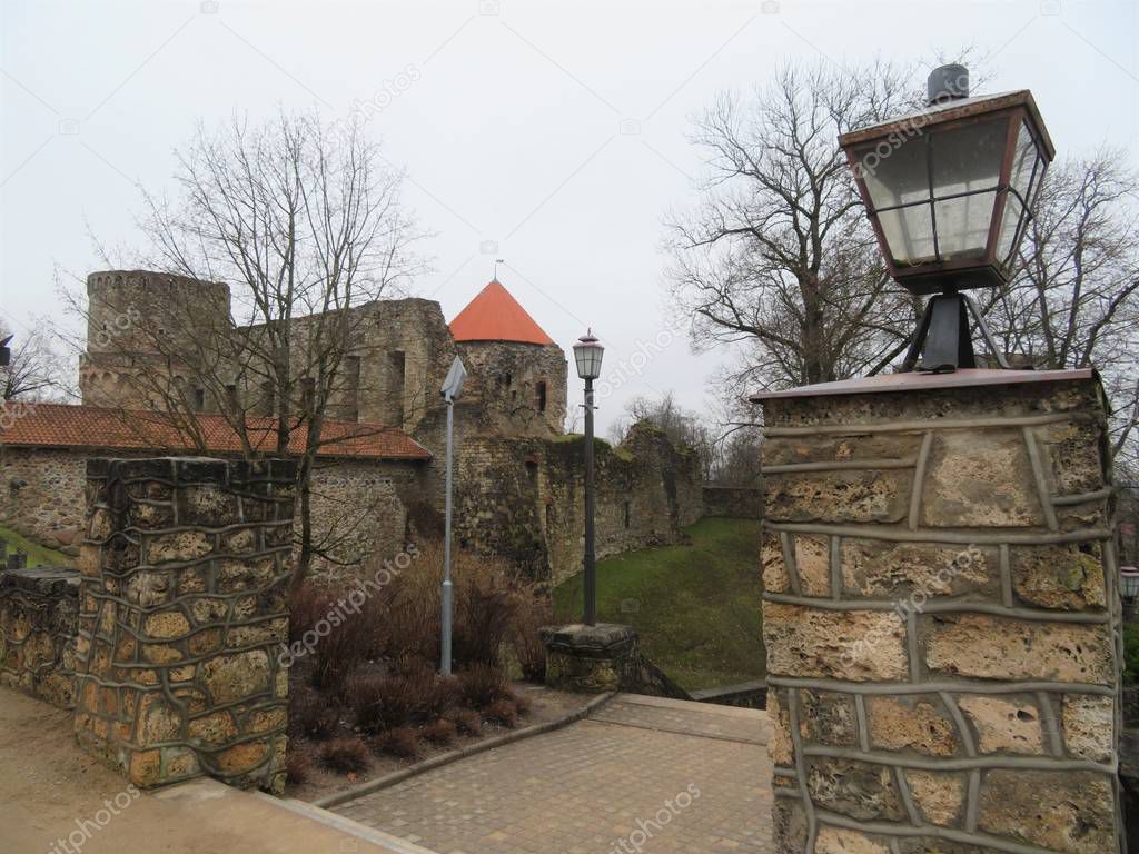 View of the Tsesisi Castle in Cesis