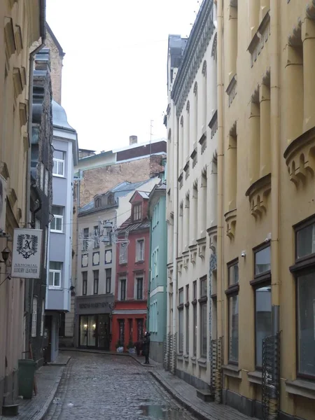 Rua da cidade em Riga — Fotografia de Stock