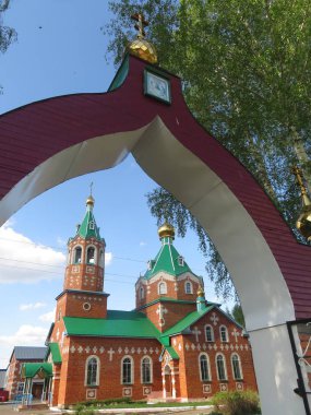 Toshi köyünde kilisenin görünümü, Rusya