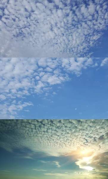 Kabarık Beyaz Bulutlar Dosya Dahil Görüntüleri Ile Mavi Gökyüzü — Stok fotoğraf