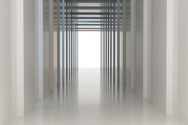 Futuristic Interior Tyhjä Huone Abstact Heijastava Seinä Renderöinti — kuvapankkivalokuva