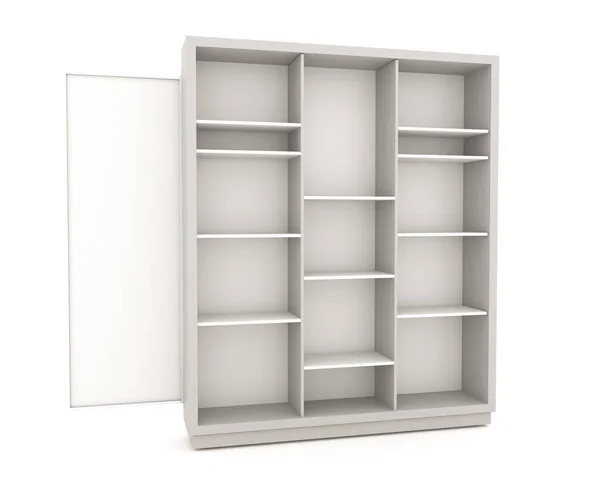 Color white shelves design — Stock Photo, Image