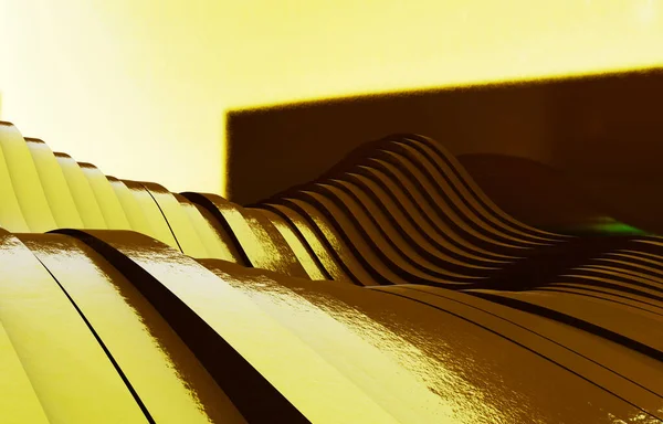 Beautiful Luxury Golden Background Image Composed Curves Wavy Lines Representing — Stock Photo, Image