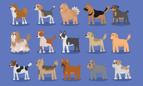 Köpek Karikatür Sevimli Vektör Tasarım