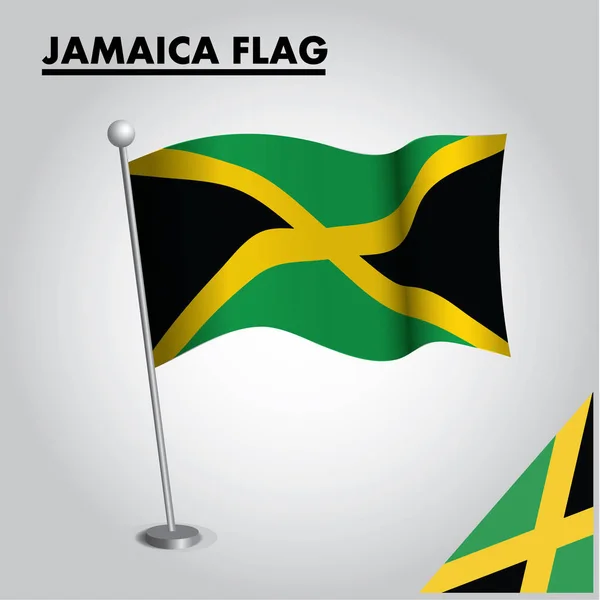 Bandeira Nacional Jamaica Pólo — Vetor de Stock