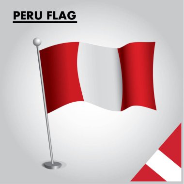 Bir kutup Peru Ulusal bayrağı