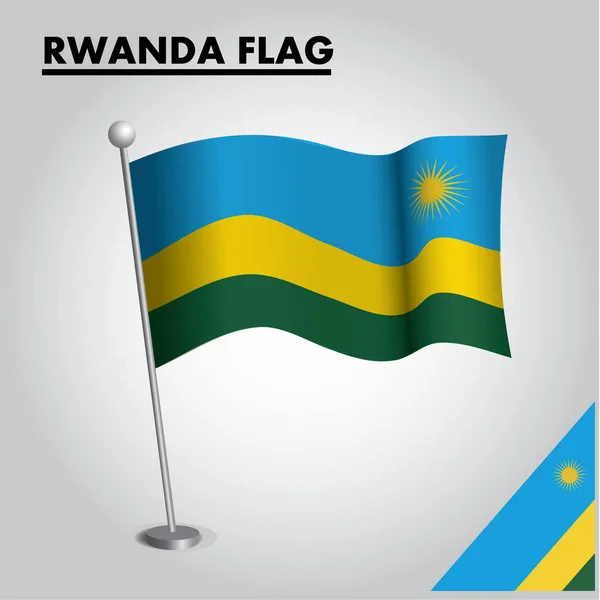 Medborgare Sjunker Rwanda Stång — Stock vektor