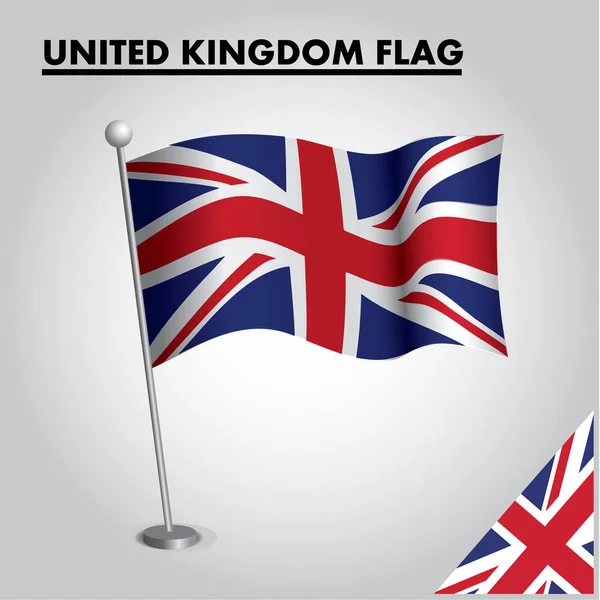 Národní Vlajka Spojeného Království Pólu — Stockový vektor