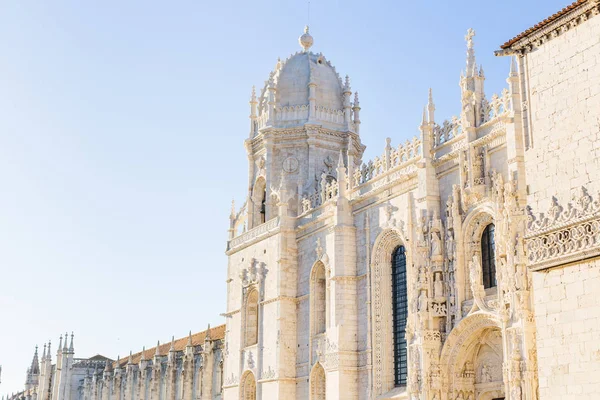 Lizbona Portugalia Stycznia 2018 Klasztor Hieronimitów Wyjątkowej Architekturze Który Zachwyca — Zdjęcie stockowe