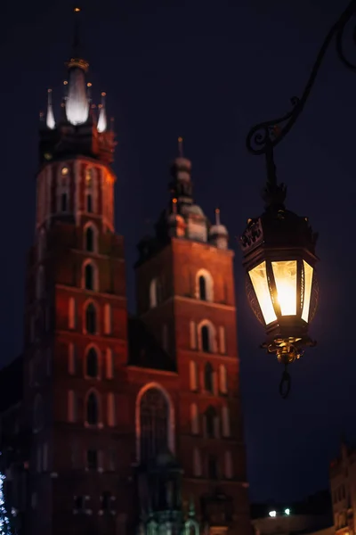 Krakow Polen Jan 2018 Vintage Lantaarn Verlichting Van Straat Een — Stockfoto