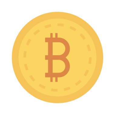 vektör çizim tasarım beyaz arka plan üzerinde izole altın bitcoin belirteci