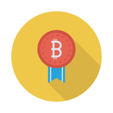 mavi kurdele belirteciyle kırmızı bitcoin 