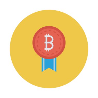 mavi kurdele belirteciyle kırmızı bitcoin 