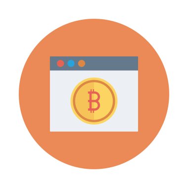 Altın bitcoin belirteci üzerinde tarayıcı sayfası