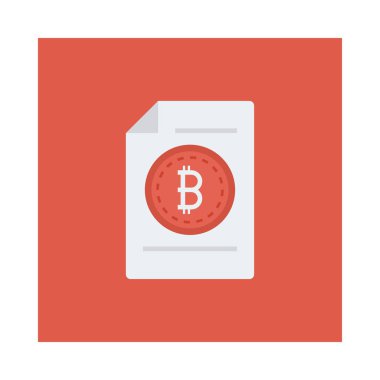 Kırmızı bitcoin belirteç beyaz kağıt sayfası 