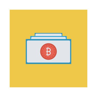 Kırmızı bitcoin belirteci banknot üzerinde 