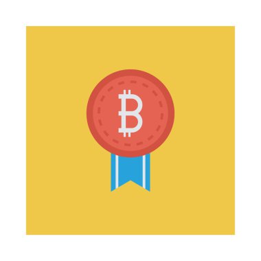 mavi kurdele belirteciyle kırmızı bitcoin 