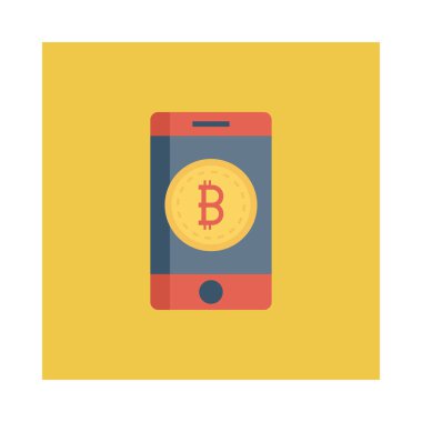 Bitcoin belirteci smartphone ekranında 