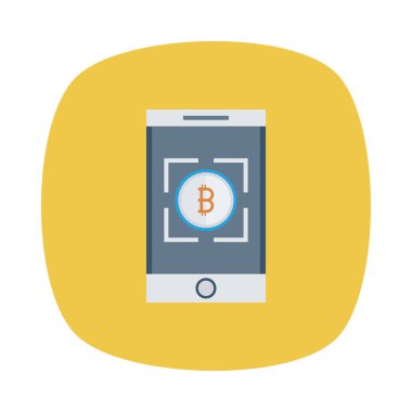 Bitcoin belirteci smartphone ekranında 