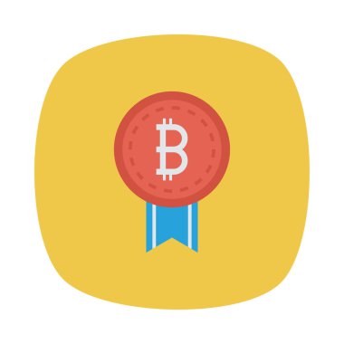 mavi kurdele belirteciyle kırmızı bitcoin 