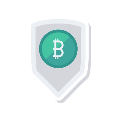 işaretçi beyaz zemin üzerine yeşil bitcoin belirtecinden